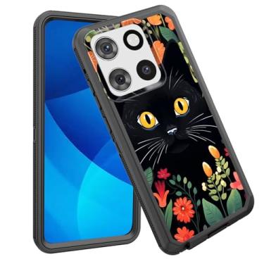 Imagem de GFEWYTJYJ Capa para Moto G Stylus 5G 2025, à prova de choque, 3 camadas, proteção total, resistente, de alto impacto, capa rígida para Motorola Moto G Stylus 5G 2025, gatos pretos fofos