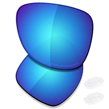 Imagem de SAUCER Lentes de reposição premium e protetores de nariz compatíveis com óculos de sol Costa Del Mar Cook High Defense - Azul Glaciar Polarizado