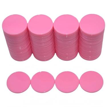 Imagem de Smartdealspro Set of 100 1 Inch Opaque Plastic Learning Counters Mini Poker Chips Game Tokens with Storage Box (Pink)