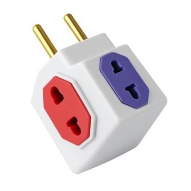 Imagem de Adaptador de Tomada Tipo Cubo 4 Entradas 110/220V 3 Saídas 10A e 1 Saída 20A