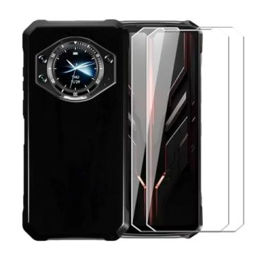 Imagem de WDMYLFTW Capa para Doogee S119 + [pacote com 2] Película protetora de tela de vidro temperado - Capa protetora de TPU (poliuretano termoplástico) macio e flexível à prova de choque para Doogee S119