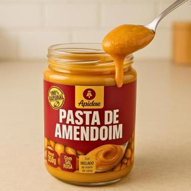 Imagem de Pasta De Amendoim Natural 350g Proteica Sem Glúten Low Carb - APIDAE