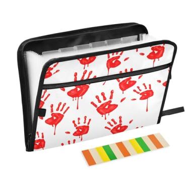 Imagem de CEBUGI Pasta expansível de 13 bolsos, impermeável, sanfonada, organizador de arquivos com etiquetas tamanho A4, organizador de documentos de papel para escola, material de escritório, impressões de