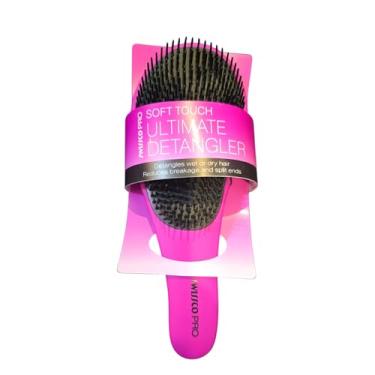 Imagem de Escova de cabelo Swissco Soft Touch, rosa fúcsia – cerdas flexíveis para cabelos molhados ou secos, todos os tipos de cabelo