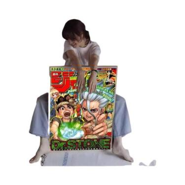 Imagem de Pôster De Arte De Parede Autoadesivo De Papel Kraft Branco Dr.STONE An