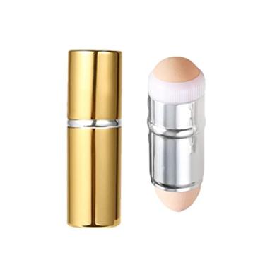 Imagem de ZJchao Rolo de Controle de óleo Facial, Ferramenta de Maquiagem de Extremidade Dupla Reutilizável Com Pedra Vulcânica para Absorver o Excesso de óleo e Retocar Maquiagem, Rolo de (3)