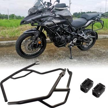 Imagem de Midimttop Barras de rodovia de motocicleta, amortecedor de barra de colisão do motor, proteção lateral protetor contra queda de tanque de combustível carenagem serve para Be&ne&lli TRK502X TRK 502 X