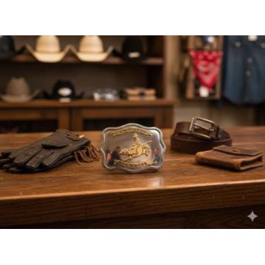 Imagem de Fivela de Cinto Cowboy America Cowboys Montaria em Touro