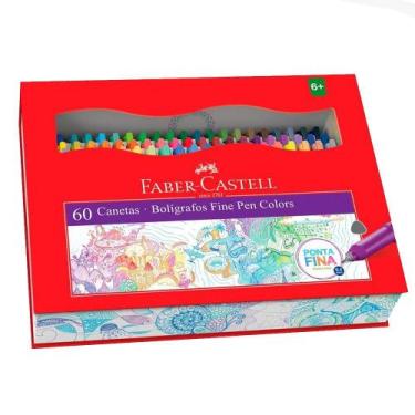 Imagem de Caneta Faber Castell Fine Pen 60 Cores - Faber-Castell