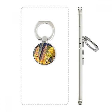 Imagem de Suporte de anel de telefone Miaoji pintura aquarela Cat City Town suporte de laço ajustável