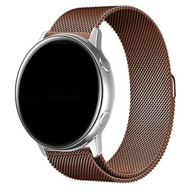 Imagem de Pulseira 20mm Magnética Milanese compatível com Galaxy Watch Active 1 e 2 - Galaxy Watch 3 41mm - Galaxy Watch 42mm - Amazfit GTR 42mm - Amazfit GTS - Marca LTIMPORTS (Marrom)