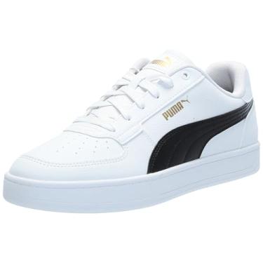 Imagem de PUMA Caven 2.0 Tênis masculino, Puma branco-puma preto e dourado, 45