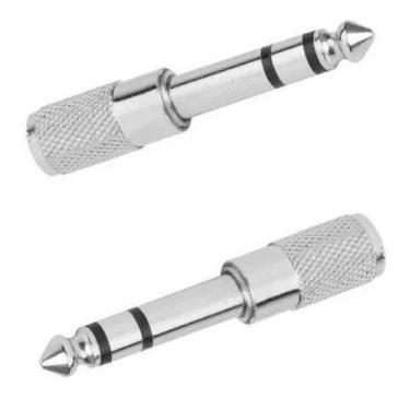 Imagem de Plug Adaptador P2 Fêmea P10 Macho Estéreo Niquelado - MXT