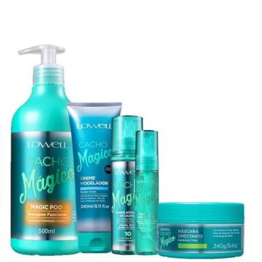 Imagem de Lowell Cacho Magico Shampoo 500ml Creme Modelador 240ml Fluido 200ml O