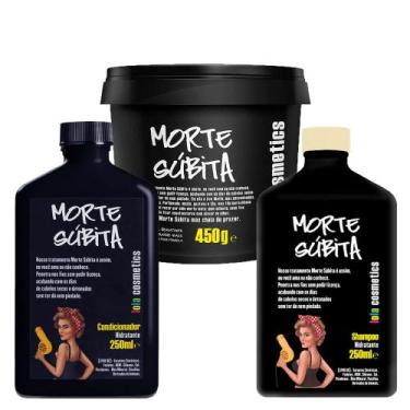 Imagem de Kit Shampoo + Condicionador + Máscara Capilar Lola Cosmetics Morte Súb