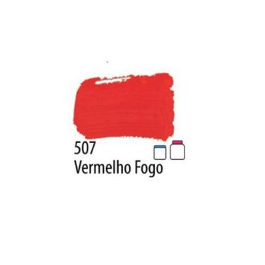 Imagem de Tinta PVA Fosca Para Artesanato 500ml - Acrilex 507 - Vermelho Fogo, 5
