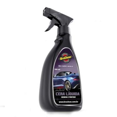 Imagem de Cera Líquida com Carnaúba BraClean para Automóveis, 500ml, Brilho Intenso, Sem Solvente
