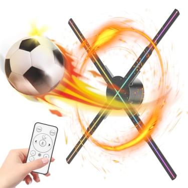 Imagem de Ventilador holográfico 3D, ventilador holográfico de 55 cm, resolução de 2000 x 1356PX, 678 peças, contas de LED HD - projetor de publicidade de vídeo holográfico compatível com aplicativo, áudio