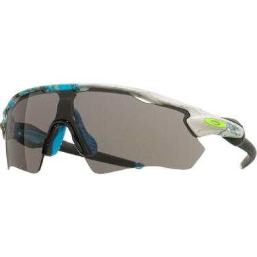 Imagem de Oakley Óculos de sol retangulares masculinos Oo9208 Radar Ev Path, Sanctuary Swirl/Prizm Grey, 38 mm