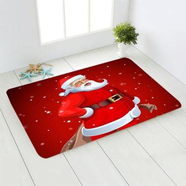 Imagem de 1pc Feliz Natal Bem-vindo Capachos Interior Interior Tapetes De - HUOG
