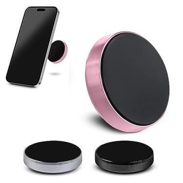 Imagem de Suporte magnético de telefone para carro - Suporte de telefone para veículo - compatível com todos os modelos de telefone (rosa)