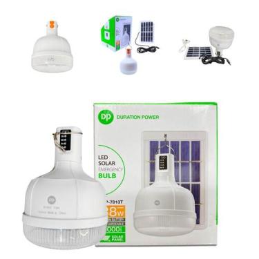 Imagem de Lâmpada Solar de Emergência 38W com Bateria 4000mAh Recarregável Via L