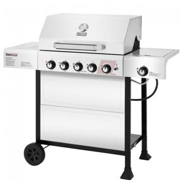 Imagem de Churrasqueira a Gás 64.000 BTU com 5 Queimadores e 1 Queimador Lateral em Aço Inoxidável, ROYAL GOURMET GA5401T, Prateado