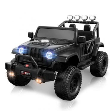 Imagem de Carro Elétrico Infantil 2 Lugares, 24V, 4 Motores 200W, Controle Remoto, Suspensão, CIYOMY, Preto