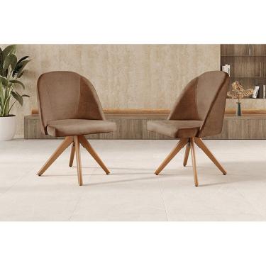 Imagem de Poltrona Decorativa Giratória Lua Marrom