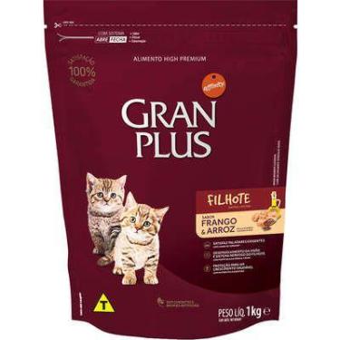 Imagem de Ração GranPlus 1kg Frango e Arroz para Gatos Filhotes.