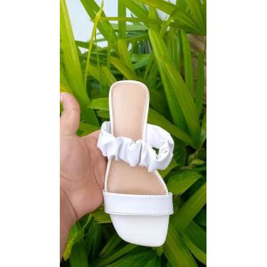 Imagem de Sandália Rasteirinha feminina - Chic Shoes , Branco, 35