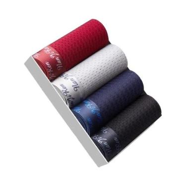 Imagem de Cuecas Boxer Masculinas plus Size L-6XL De Seda Gelada Com Malha Respi