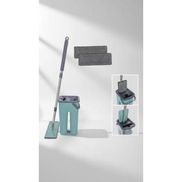 Imagem de Rodo Mop Flat com Balde Lava e Seca 2 Refis - Congratulations Store