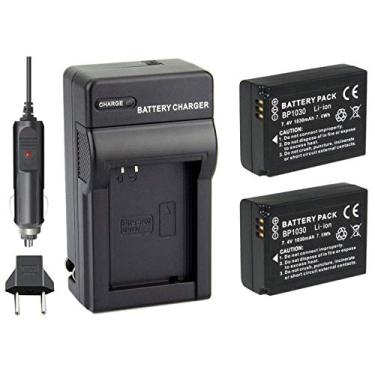 Imagem de Kit 2 baterias BP-1030 + carregador para Samsung NX200 NX210 NX300 NX1000 NX2000