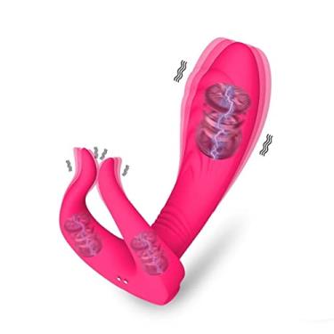 Imagem de Vibrador Controle Remoto Sem Fio Estimulação Dupla Motor 10 Velocidades Ponto G Brinquedos Sexuais Para Adultos (Rosa)