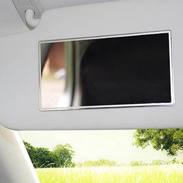 Imagem de MACHSWON Viseira de sol de carro portátil espelho de maquiagem viseira de sol de carro espelho de vaidade suprimentos decorativos viseira copiloto universal interior do carro espelho de vaidade interior do carro espelho cosmético interior do carro