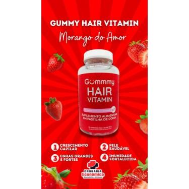 Imagem de Gummy Hair Vitamin Sabor Morango Do Amor - Nutrin Group Ltda