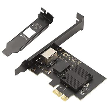 Imagem de Placa de Rede 2.5G Gigabit, 100/1000/2500 Mbps I225-V Adaptador de Rede PCIe Ethernet de Porta única para Jogos/escritório, Suporte para Windows 7/8/10/11, para Sistemas OS X