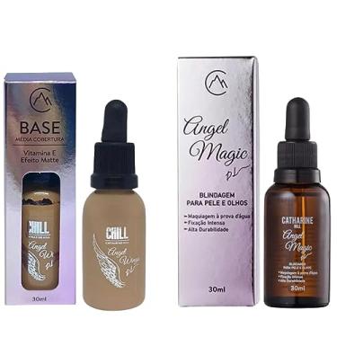 Imagem de Kit Base Média Cobertura MC05 Matte e Blindagem Fixadora Angel Wings Catharine Hill