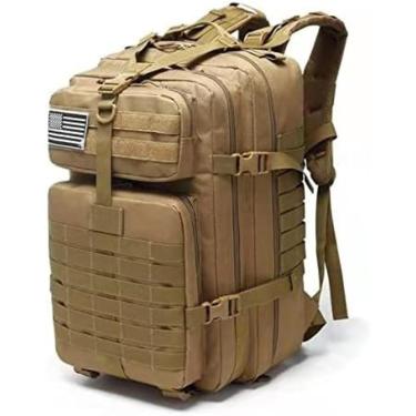 Imagem de Mochila Escolar De Náilon Mochila À Prova D'água Para Atividades Ao Ar Livre Para Esportes Acampamento Caminhadas Caminhadas Bolsa,Areia (50l),A,bonny369