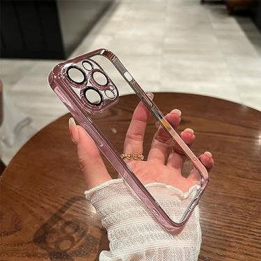 Imagem de Capa transparente de luxo para iPhone 14 13 12 11 Pro Max Mini capa de silicone à prova de choque para iPhone X XR XS 8 7 6 6S 14 Plus 5 SE Acessórios, ouro rosa, para 5ou 5S ou SE2016