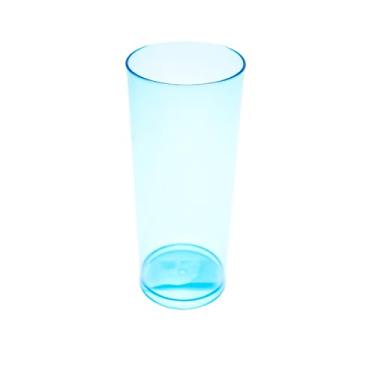 Imagem de 20 Copos Long Drink Acrílico Cristal Colorido 330ml Festas Cor:Azul Bebe