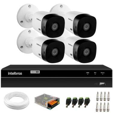 Imagem de Kit 4 Câmeras Intelbras VHL 1120 B HD 720p HDCVI Infra 20m IP66 + DVR Intelbras MHDX 1204 4 Canais