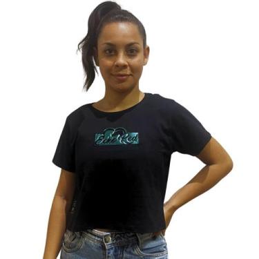 Imagem de Camiseta Feminina Cropped Ecko Zeros Preta J378a