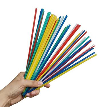 Imagem de Eletrodo de soldagem 50 peças hastes de solda de plástico colorido reparo de para-choques ABS/PP/PVC/PE Bastões de soldagem suprimentos de solda pistola de soldagem de plástico haste de solda
