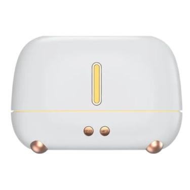 Imagem de Difusor Umificador de Ar com efeito de fogo de Aromas com Luz de Led 250ml de agua umificação silenciosa (Branco)
