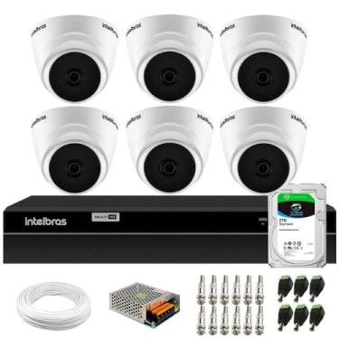 Imagem de Kit 6 Câmeras Intelbras Vhd 1220 G7 Dome Full Hd com Visão Noturna de 20m Multi Hd + Dvr Intelbras Mhdx 1208 8 Canais + Hd Skyhawk 2tb