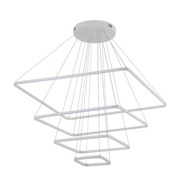 Imagem de Lustre Pendente Nordecor Inverse Quadrado 2169-1 Branco LED