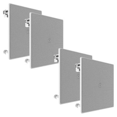 Imagem de Kit 4 Arandelas JBL 6CO3Q+ Quadrada Branca - 70 Watts RMS