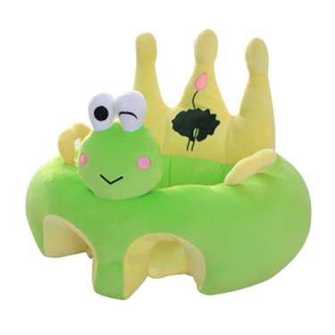 Imagem de TOPAMIX Assento Almofada para Bebê Sentar Macio Acolchoado Sofazinho de Pelúcia Antiqueda (Sapinho Verdinho)